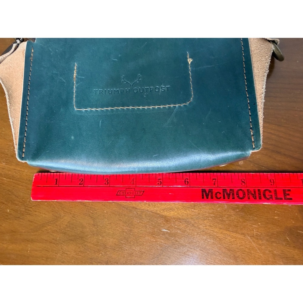 Triumph Outpost Artisan Leather Hip Bag Women's Green Leather Crossbody Fanny - Picture 10 of 12
